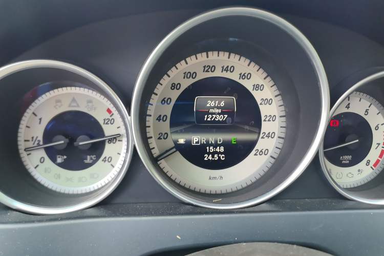 Used Mercedes-Benz C-Class 2013 C 260 CGI Elegant Model Odometer Close Up