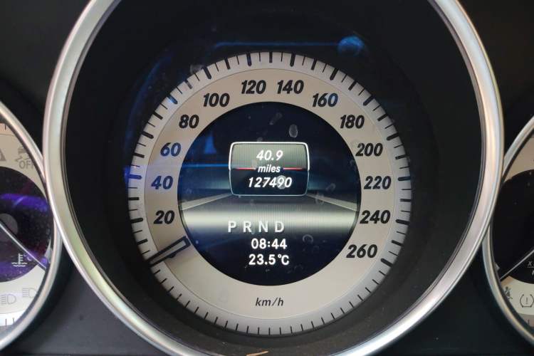 Used Mercedes-Benz C-Class 2013 C 260 CGI Elegant Model Odometer Close Up