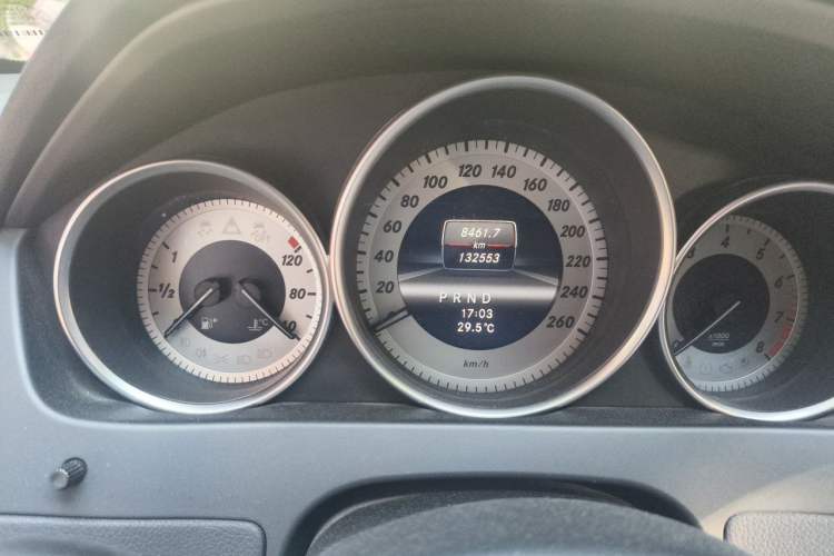 Used Mercedes-Benz C-Class 2013 C 180 Coupe Odometer Close Up