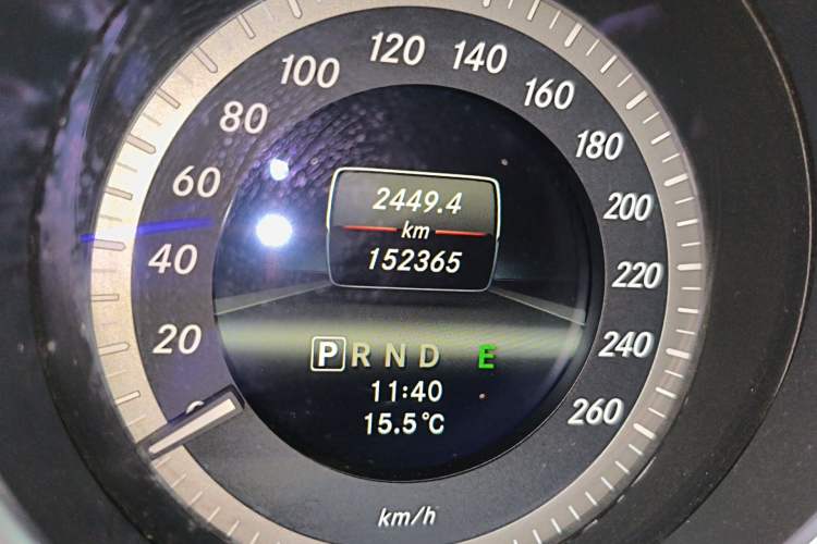 Used Mercedes-Benz C-Class 2013 C 180 CGI Classic Odometer Close Up