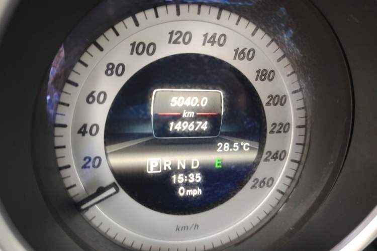 Used Mercedes-Benz C-Class 2013 C 180 Coupe Odometer Close Up