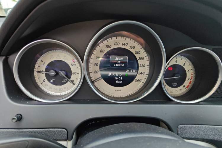 Used Mercedes-Benz C-Class 2013 C 260 CGI Elegant Model Odometer Close Up