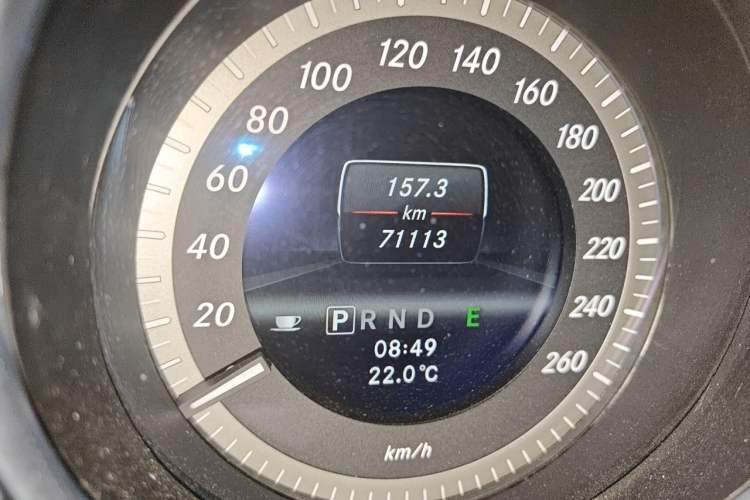 Used Mercedes-Benz C-Class 2013 C 180 CGI Classic Odometer Close Up
