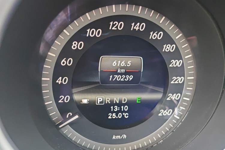 Used Mercedes-Benz C-Class 2013 C 180 CGI Classic Odometer Close Up