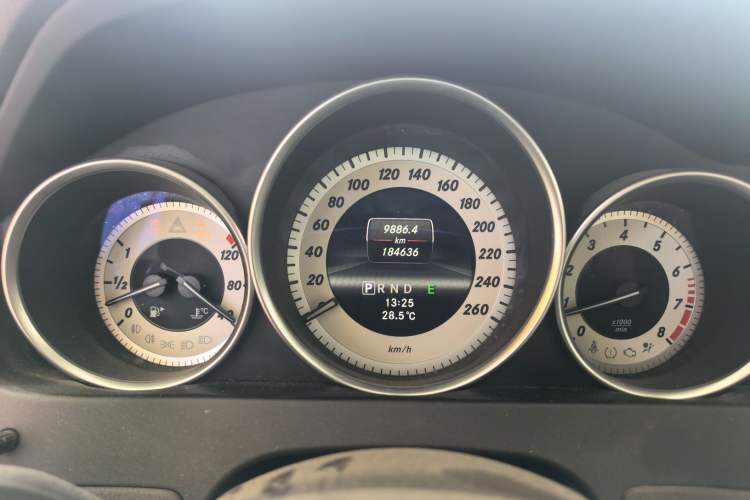 Used Mercedes-Benz C-Class 2013 C 260 CGI Elegant Model Odometer Close Up