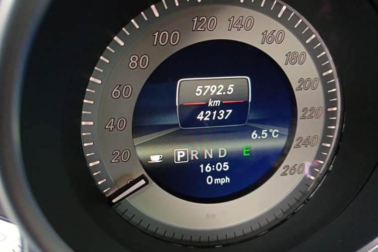 Used Mercedes-Benz C-Class 2013 C 260 CGI Elegant Model Odometer Close Up