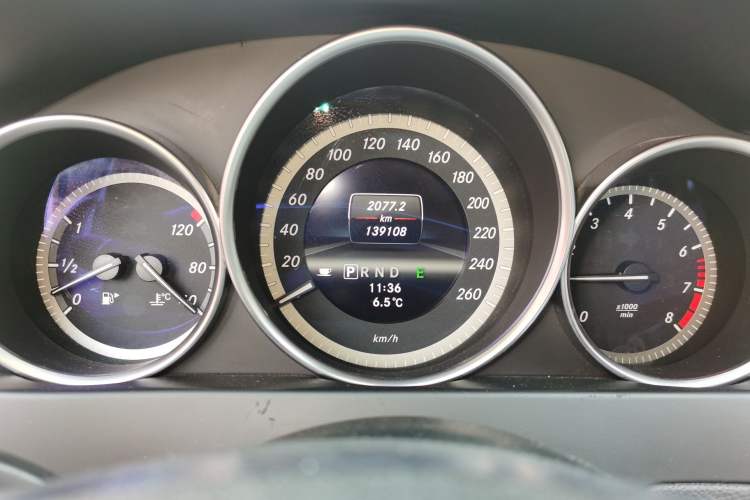 Used Mercedes-Benz C-Class 2013 C 180 CGI Classic Odometer Close Up
