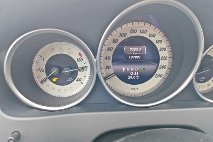 Used Mercedes-Benz C-Class 2013 C 260 CGI Elegant Model Odometer Close Up