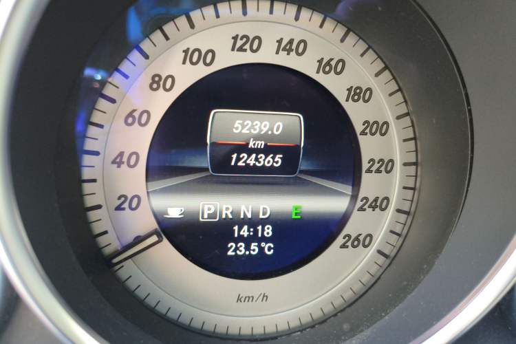 Used Mercedes-Benz C-Class 2013 C 260 CGI Fashion Model Odometer Close Up