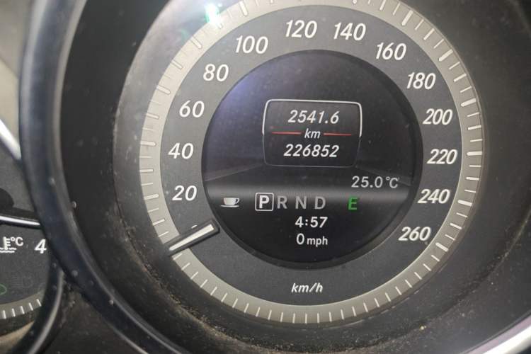 Used Mercedes-Benz C-Class 2013 C 180 CGI Classic Odometer Close Up