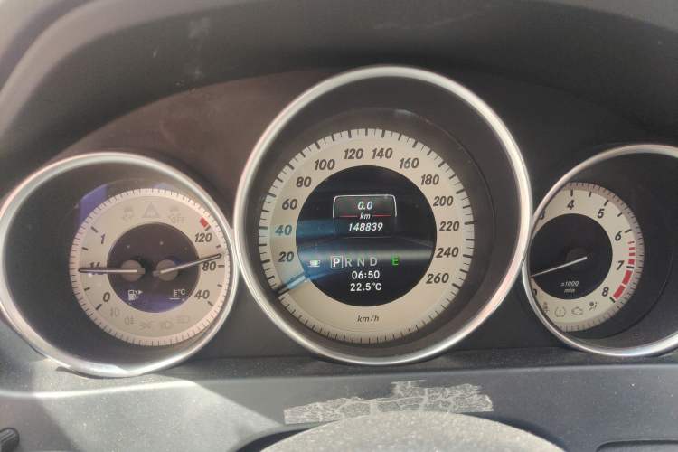 Used Mercedes-Benz C-Class 2013 C 260 CGI Elegant Model Odometer Close Up
