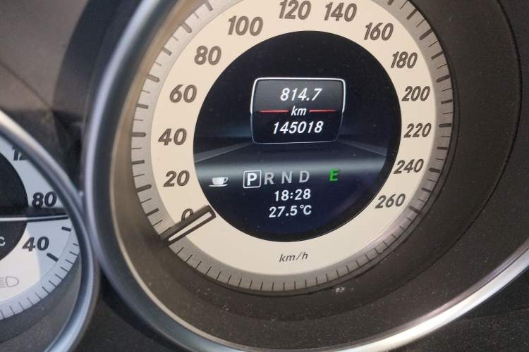 Used Mercedes-Benz C-Class 2013 C 260 CGI Elegant Model Odometer Close Up