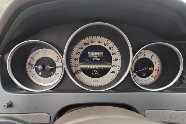 Used Mercedes-Benz C-Class 2013 C 260 CGI Elegant Model Odometer Close Up