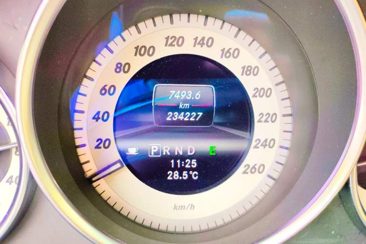 Used Mercedes-Benz C-Class 2013 C 260 CGI Elegant Model Odometer Close Up