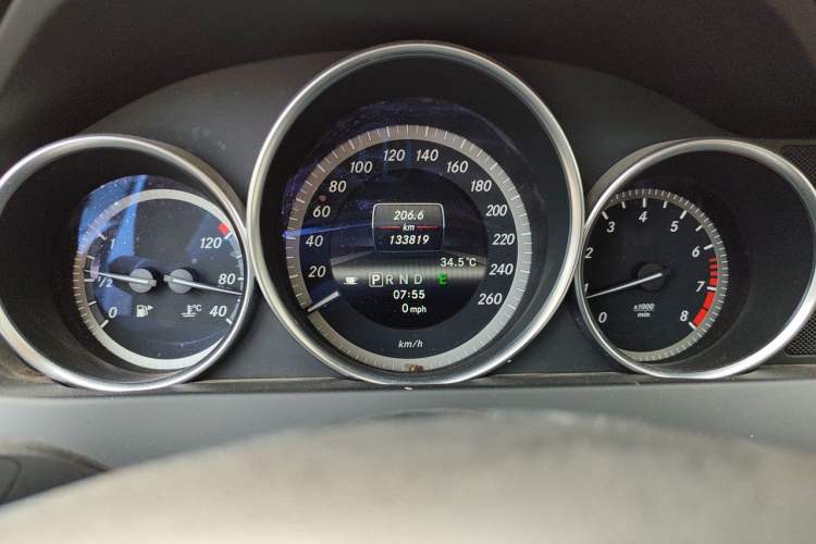 Used Mercedes-Benz C-Class 2013 C 180 Classic Grand Edition Odometer Close Up