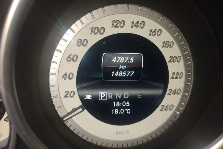 Used Mercedes-Benz C-Class 2013 C 260 CGI Elegant Model Odometer Close Up