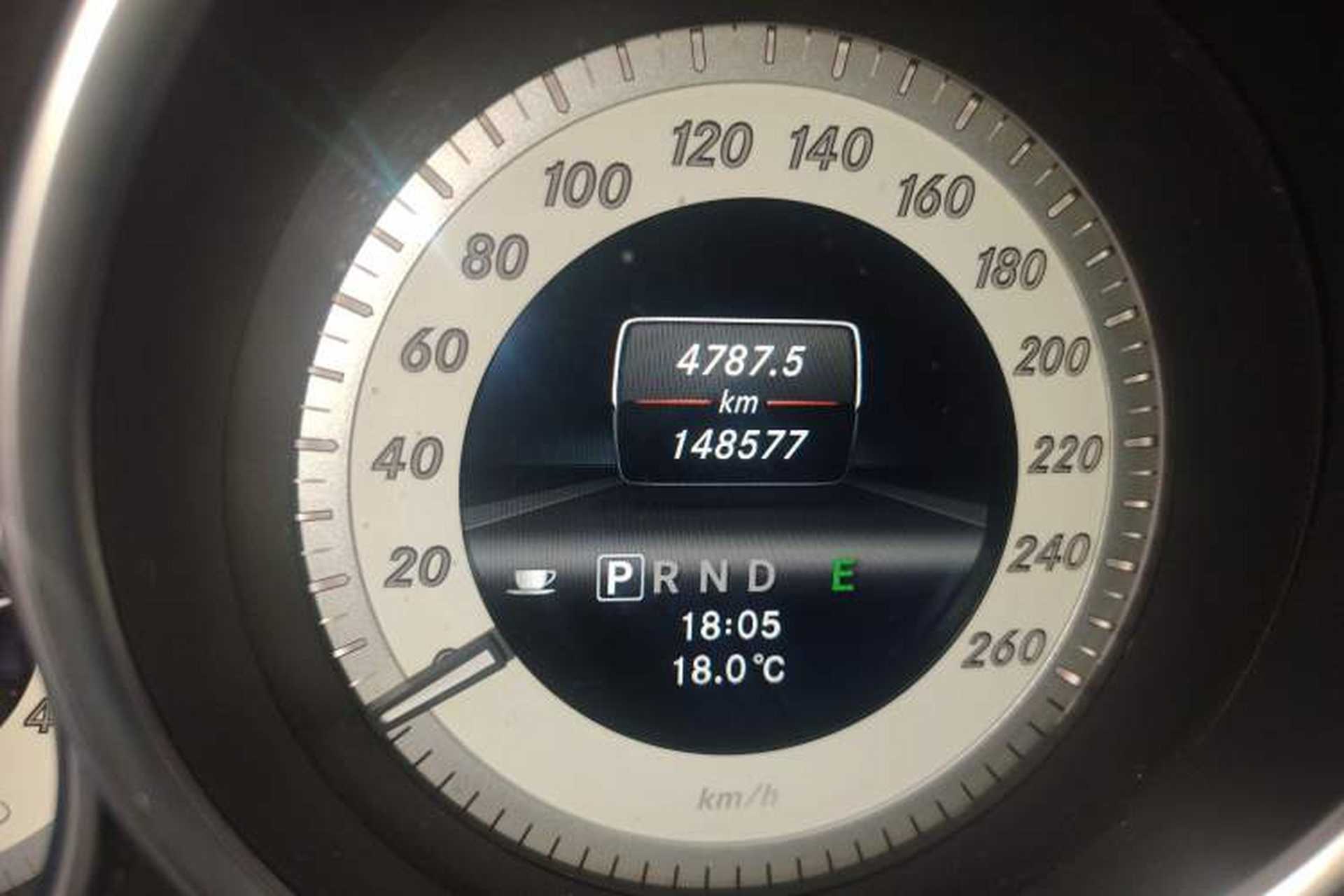 Used Mercedes-Benz C-Class 2013 C 260 CGI Elegant Model Odometer Close Up