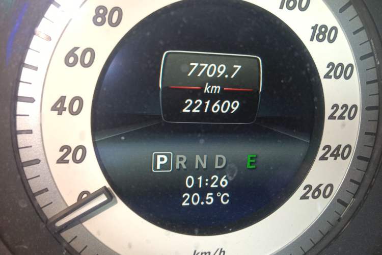 Used Mercedes-Benz C-Class 2013 C 260 CGI Elegant Model Odometer Close Up
