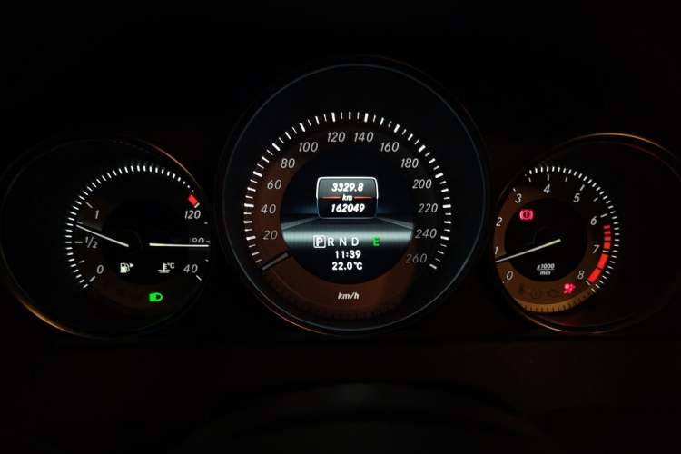 Used Mercedes-Benz C-Class 2013 C 260 CGI Elegant Model Odometer Close Up