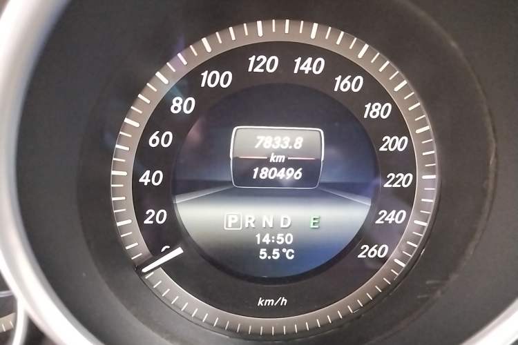 Used Mercedes-Benz C-Class 2013 C 180 Classic Grand Edition Odometer Close Up