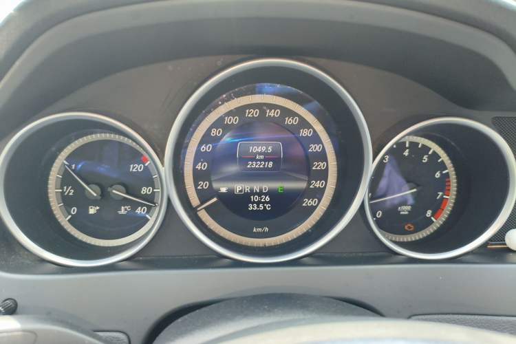 Used Mercedes-Benz C-Class 2013 C 180 CGI Classic Odometer Close Up