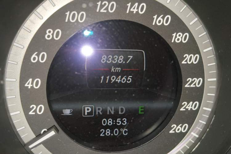 Used Mercedes-Benz C-Class 2013 C 180 CGI Classic Odometer Close Up