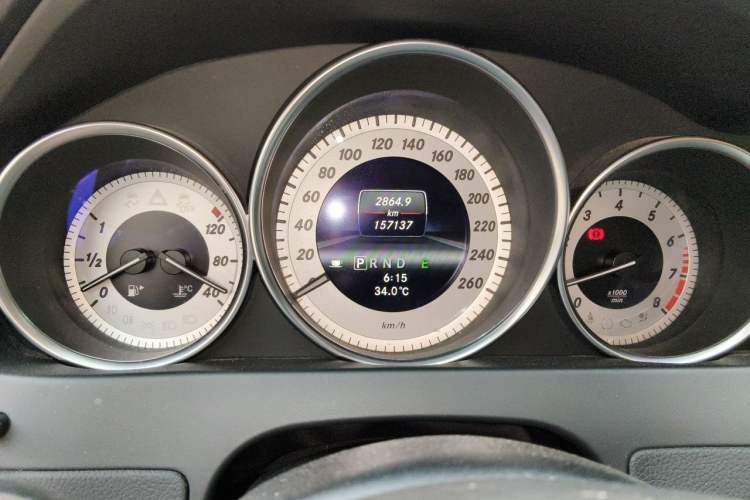 Used Mercedes-Benz C-Class 2013 C 260 CGI Fashion Model Odometer Close Up
