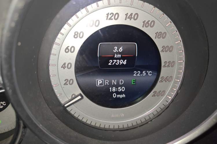 Used Mercedes-Benz C-Class 2013 C 180 Coupe Odometer Close Up
