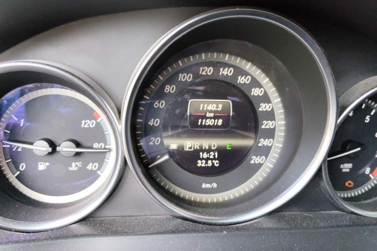 Used Mercedes-Benz C-Class 2013 C 180 CGI Classic Odometer Close Up