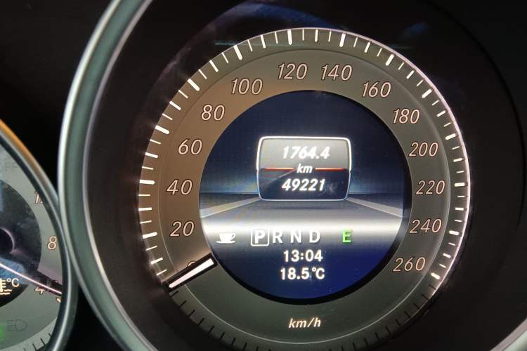 Used Mercedes-Benz C-Class 2013 C 180 Coupe Odometer Close Up