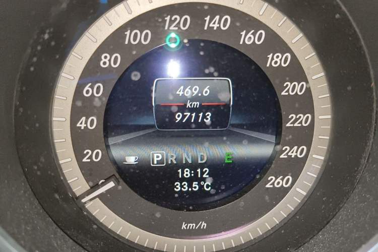 Used Mercedes-Benz C-Class 2013 C 180 CGI Classic Odometer Close Up