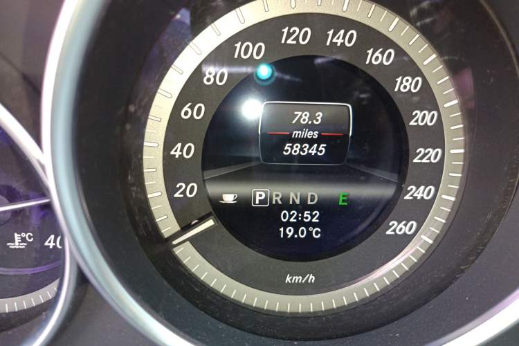 Used Mercedes-Benz C-Class 2013 C 180 CGI Classic Odometer Close Up
