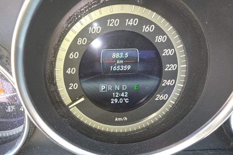 Used Mercedes-Benz C-Class 2013 C 180 Classic Grand Edition Odometer Close Up