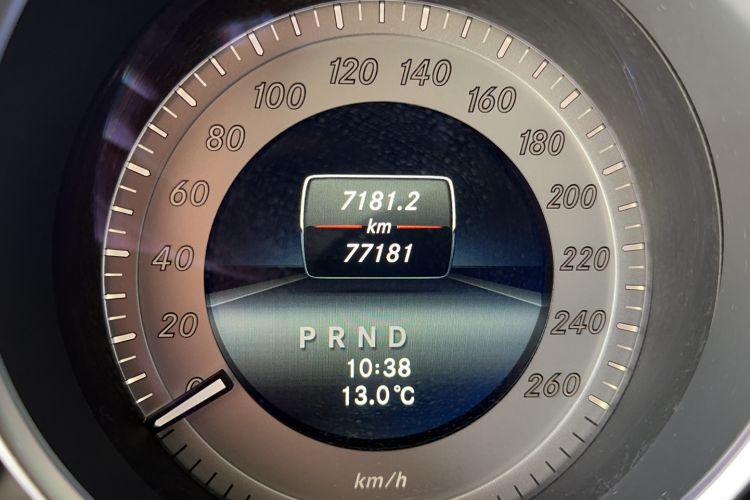 Used Mercedes-Benz C-Class 2013 C 180 Coupe Odometer Close Up