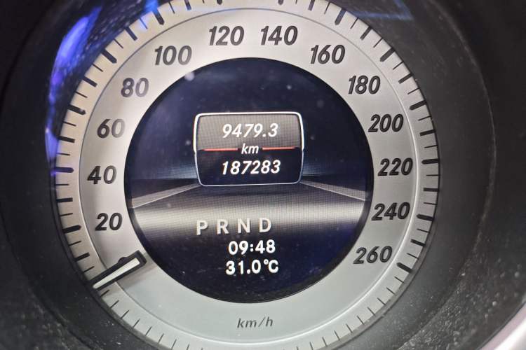 Used Mercedes-Benz C-Class 2013 C 260 CGI Fashion Model Odometer Close Up