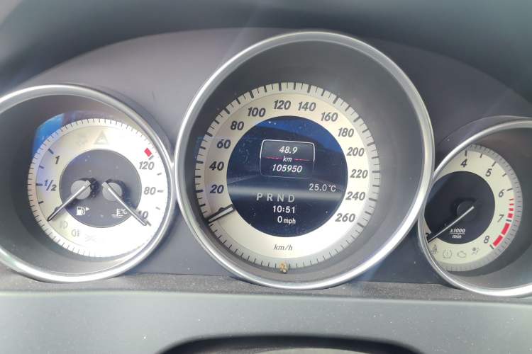 Used Mercedes-Benz C-Class 2013 C 260 CGI Elegant Model Odometer Close Up