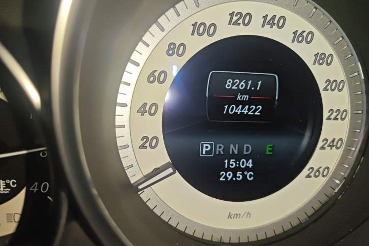 Used Mercedes-Benz C-Class 2013 C 260 CGI Elegant Model Odometer Close Up