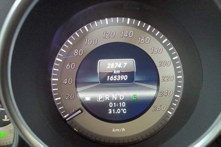 Used Mercedes-Benz C-Class 2013 C 260 CGI Elegant Model Odometer Close Up