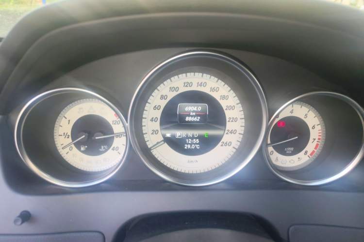 Used Mercedes-Benz C-Class 2013 C 260 CGI Elegant Model Odometer Close Up