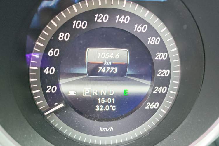Used Mercedes-Benz C-Class 2013 C 180 CGI Classic Odometer Close Up