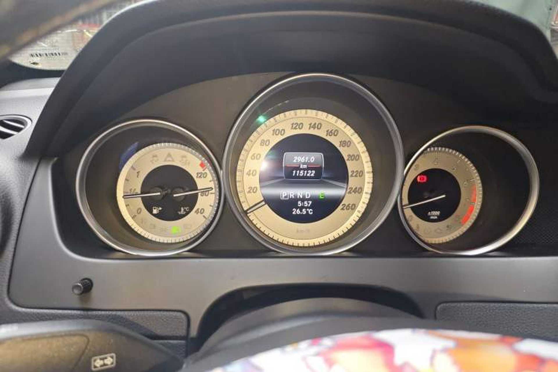 Used Mercedes-Benz C-Class 2013 C 180 Coupe Odometer Close Up