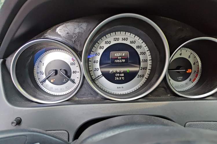 Used Mercedes-Benz C-Class 2013 C 180 Coupe Odometer Close Up