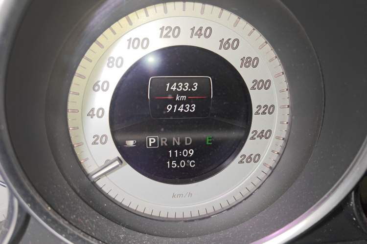 Used Mercedes-Benz C-Class 2013 C 180 Coupe Odometer Close Up