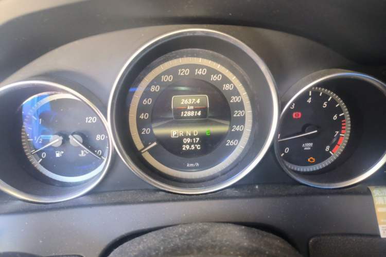 Used Mercedes-Benz C-Class 2013 C 180 CGI Classic Odometer Close Up