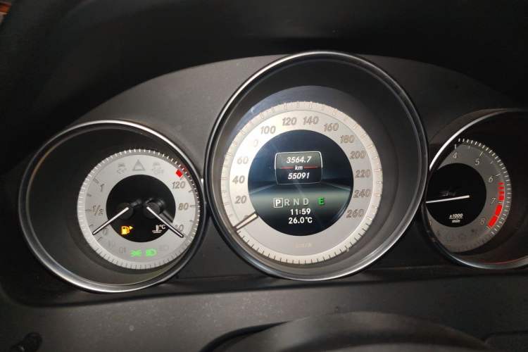 Used Mercedes-Benz C-Class 2013 C 180 Coupe Odometer Close Up