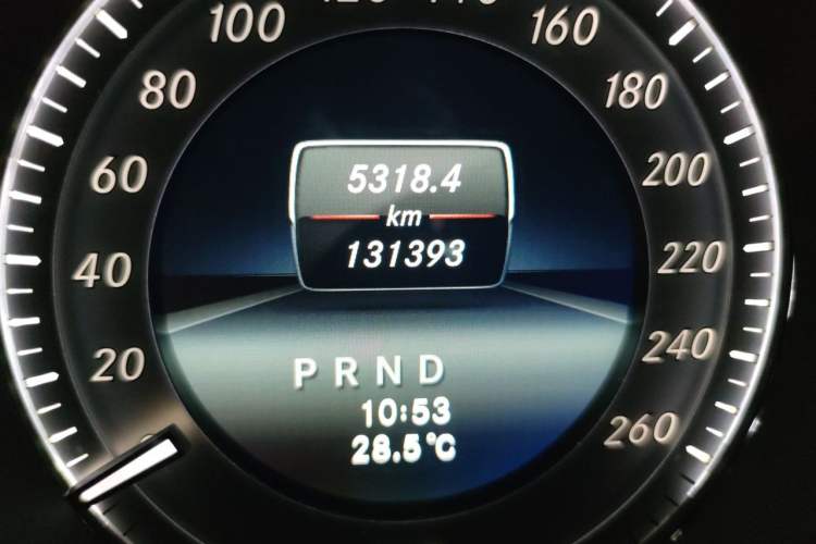 Used Mercedes-Benz C-Class 2013 C 180 Coupe Odometer Close Up