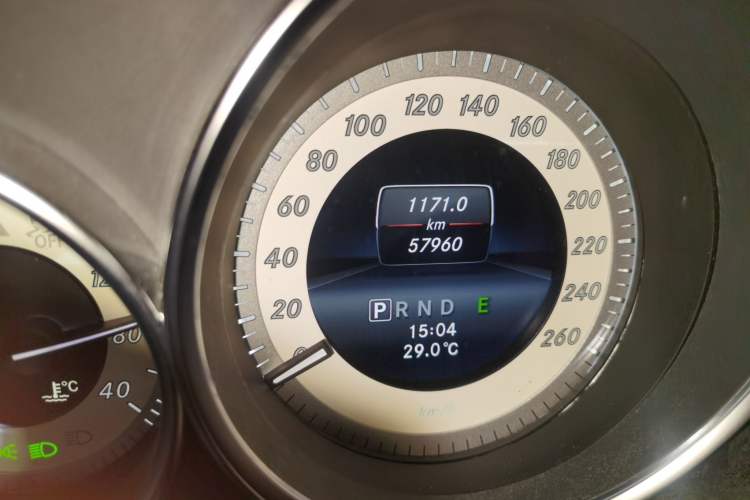 Used Mercedes-Benz C-Class 2013 C 260 CGI Elegant Model Odometer Close Up