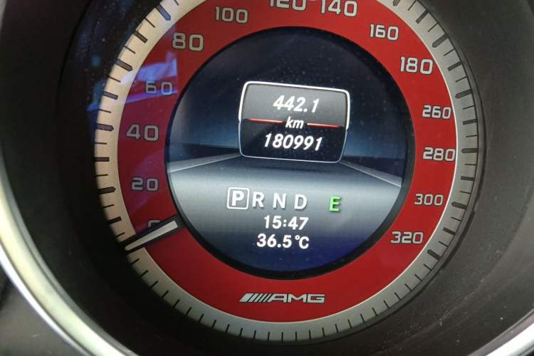 Used Mercedes-Benz C-Class 2013 C 260 Elegant Grand Edition Odometer Close Up