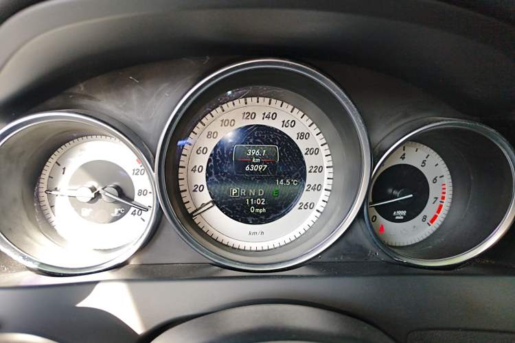 Used Mercedes-Benz C-Class 2013 C 180 Coupe Odometer Close Up