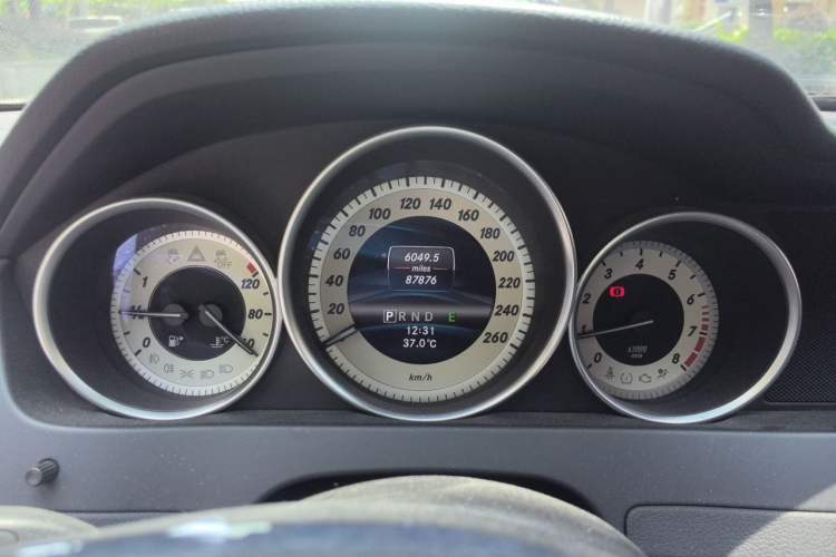 Used Mercedes-Benz C-Class 2013 C 260 CGI Elegant Model Odometer Close Up